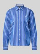 Gant Regular Fit Bluse mit Brusttasche und Label-Stitching in Royal, G...