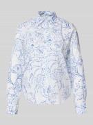 Gant Regular Fit Bluse im Allover-Look in Weiss, Größe 36