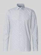 OLYMP Level Five Slim Fit Business-Hemd im Allover-Look mit Kentkragen...