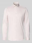 OLYMP Level Five Slim Fit Business-Hemd in unifarbenem Design mit Kent...