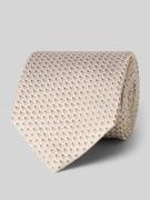 OLYMP Seidenkrawatte im Allover-Look (7,5 cm) in Beige, Größe 1
