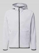 Jack & Jones Regular Fit Sweatjacke mit Kapuze Modell 'Base' in Hellgr...