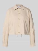 Jake*s Collection Cropped Jacke mit Eingrifftaschen in Ecru, Größe 32
