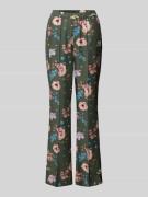 Oui Hose aus Viskose mit elastischem Bund in Khaki, Größe 34