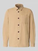 Barbour Regular Fit Hemdjacke aus reiner Baumwolle in Stein, Größe L