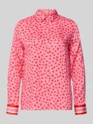 Milano Italy Regular Fit Bluse aus Viskose im Allover-Look in Pink, Gr...