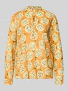 0039 Italy Regular Fit Bluse mit Knopfleiste Modell 'JANE' in GELB, Gr...