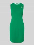 Marc Cain Knielanges Strickkleid aus Viskose-Mix mit Label-Detail in G...
