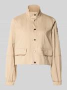 Marc Cain Regular Fit Jacke mit Stehkragen in Sand, Größe 34