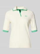 Marc Cain Regular Fit Poloshirt aus Viskose-Mix in Offwhite, Größe 34