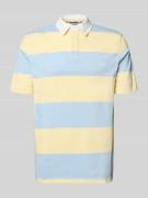 REVIEW Regular Fit Poloshirt mit Rugby-Streifen und Logo-Bestickung in...