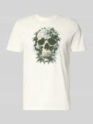 Antony Morato Regular Fit T-Shirt mit Motiv-Print in Offwhite, Größe L