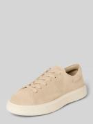Copenhagen Sneaker aus echtem Leder mit Logo-Detail in Sand, Größe 40