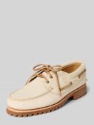 Timberland Bootsschuhe aus Leder mit profilierter Sohle in Beige, Größ...