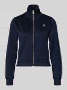 Review Regular Fit Trackjacke mit Logo-Stitching in Dunkelblau, Größe ...