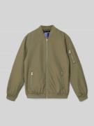 Jack & Jones Bomberjacke mit Reißverschlusstaschen in Oliv, Größe 140