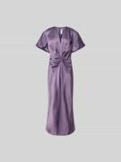 Victoria Beckham Maxikleid mit V-Ausschnitt in Lila, Größe 32