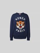 Kenzo Oversized Sweatshirt mit Stickerei in Dunkelblau, Größe L