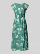 ICHI Midikleid mit Rundhalsausschnitt Modell 'YETTA' in Gruen, Größe 4...