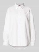 Tommy Hilfiger Relaxed Fit Hemdbluse aus reiner Baumwolle in Weiss, Gr...