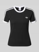 adidas Originals Slim Fit T-Shirt aus Baumwoll-Mix in Black, Größe L