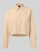 Marc Cain Boxy Fit Bluse mit Brusttaschen in Sand, Größe 34