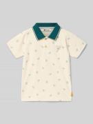 Steiff Regular Fit Poloshirt mit Logo-Stitching in Ecru, Größe 104