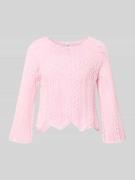 Only Cropped Pullover aus Baumwoll-Mix Modell 'NOLA' in Rosa, Größe L