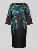 Marc Cain Relaxed Fit Kleid mit Foto-Print in Dunkelgruen, Größe 36