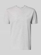 Gant T-Shirt mit Rundhalsausschnitt und Label-Stitching in Mittelgrau ...