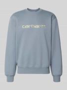 Carhartt Work In Progress Sweatshirt mit Label-Stitching in Bleu, Größ...