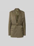 Victoria Beckham Longblazer aus Woll-Mix in Mud, Größe 32