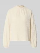 Zero Regular Fit Bluse mit Loch-Optik in Ecru, Größe 34