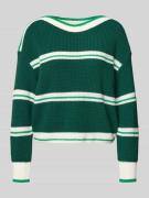 Marc Cain Strickpullover mit U-Boot-Ausschnitt in Gruen, Größe 34