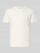 Tom Tailor Regular Fit T-Shirt aus reiner Baumwolle in Offwhite Melang...