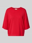 FREE/QUENT Strickshirt aus Viskose-Mix Modell 'Conny' in Rot, Größe L