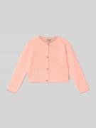 Steiff Regular Fit Cardigan mit Kaschmir-Anteil in Koralle, Größe 110