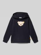 Steiff Hoodie aus Baumwoll-Mix in Marine, Größe 104