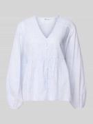 Only Relaxed Fit Langarmbluse aus reiner Baumwolle Modell 'NORA' in We...