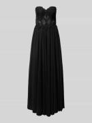 Mascara Abendkleid mit Häkelspitze in Black, Größe 38