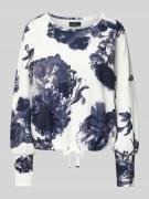 monari Sweatshirt mit gerippten Abschlüssen in Marine, Größe 44