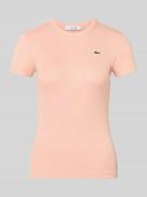 Lacoste Sport Slim Fit T-Shirt aus reiner Baumwolle in Apricot, Größe ...