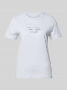 Tom Tailor Regular Fit T-Shirt aus Bio-Baumwoll-Mix in Rauchblau, Größ...