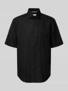 ETERNA Relaxed Fit Freizeithemd im kurzärmeligen Design in Black, Größ...