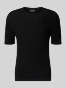 Emporio Armani Slim Fit T-Shirt mit Seiden-Anteil in Strick-Optik in B...