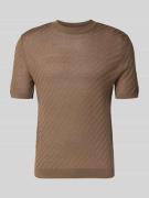Emporio Armani Slim Fit T-Shirt mit Lyocell- und Woll-Anteil in Hellbr...