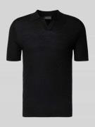 Emporio Armani Slim Fit Poloshirt mit Lyocell-Anteil in Black, Größe L
