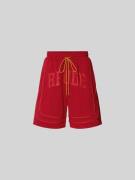 RHUDE Baggy Fit Sweatshorts mit Tunnelzug in Rot, Größe L