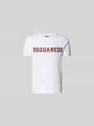 Dsquared2 Slim Fit T-Shirt aus reiner Baumwolle in Weiss, Größe L
