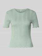 Only Slim Fit T-Shirt aus Baumwoll-Mix Modell 'TENNA' in Schilf, Größe...